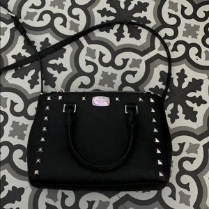 Michael Kors black studded handbag/crossbody bag